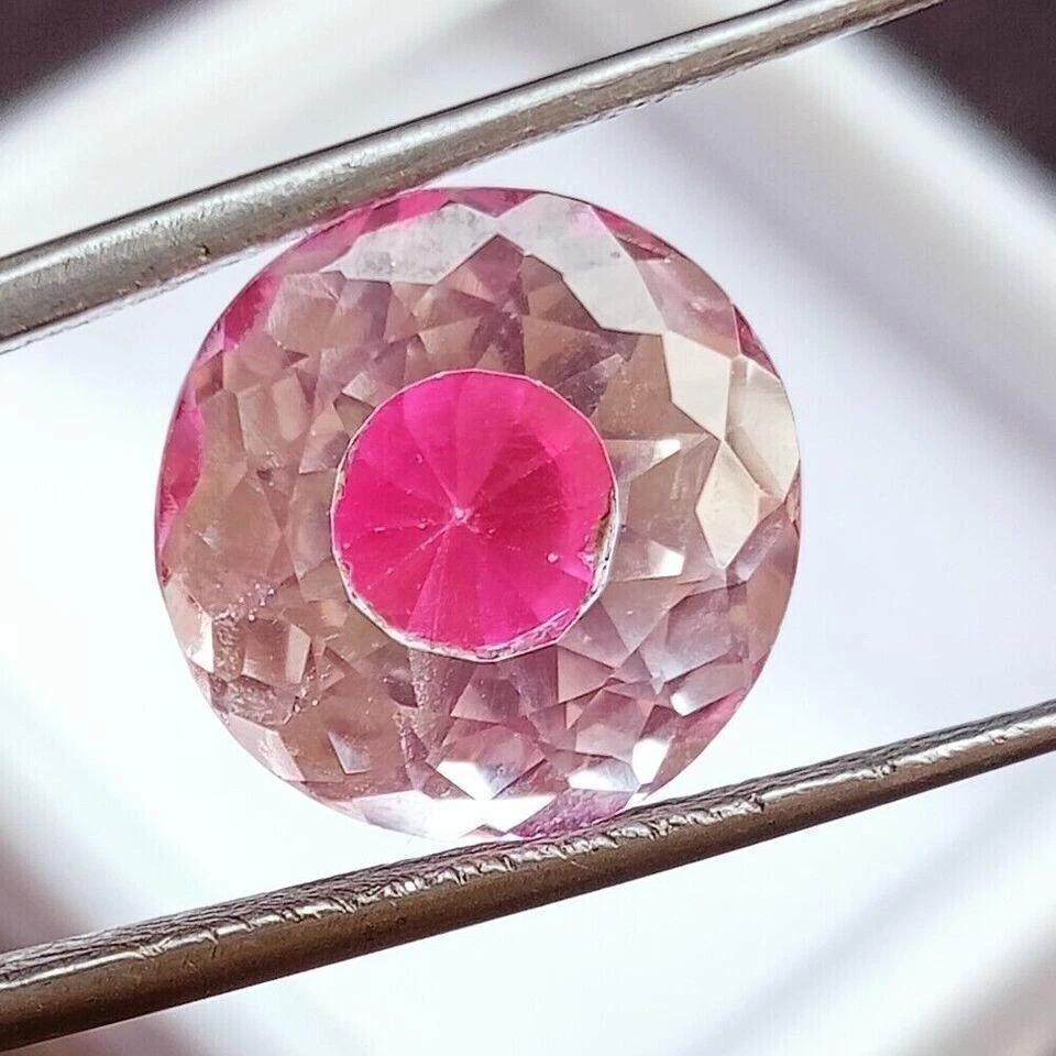 9-10 Ct Natural Pitambari Sapphire Bi-Color Beautiful Certified Loose Gemstone