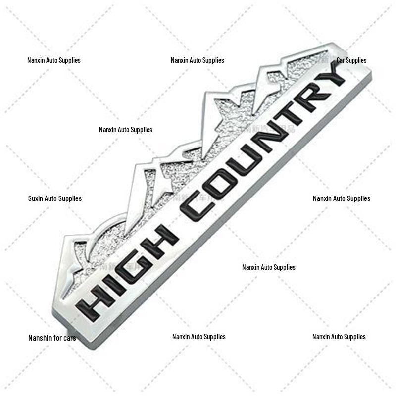 Металлическая автомобильная эмблема High Country, совместимая с Chevrolet, Jeep, Dodge и Ford