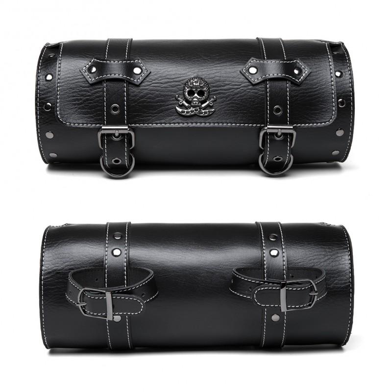 Motorcycle Tank Bag Scooter ATV Ride Gear Storage Waterproof Bike Side Mount Pouch European Punk Style