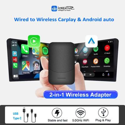 Беспроводной адаптер Carplay преобразует OEM-проводной адаптер в беспроводной ключ Carplay Plug & Play для автомобилей 2017 года выпуска для Apple iPhone iOS 10+