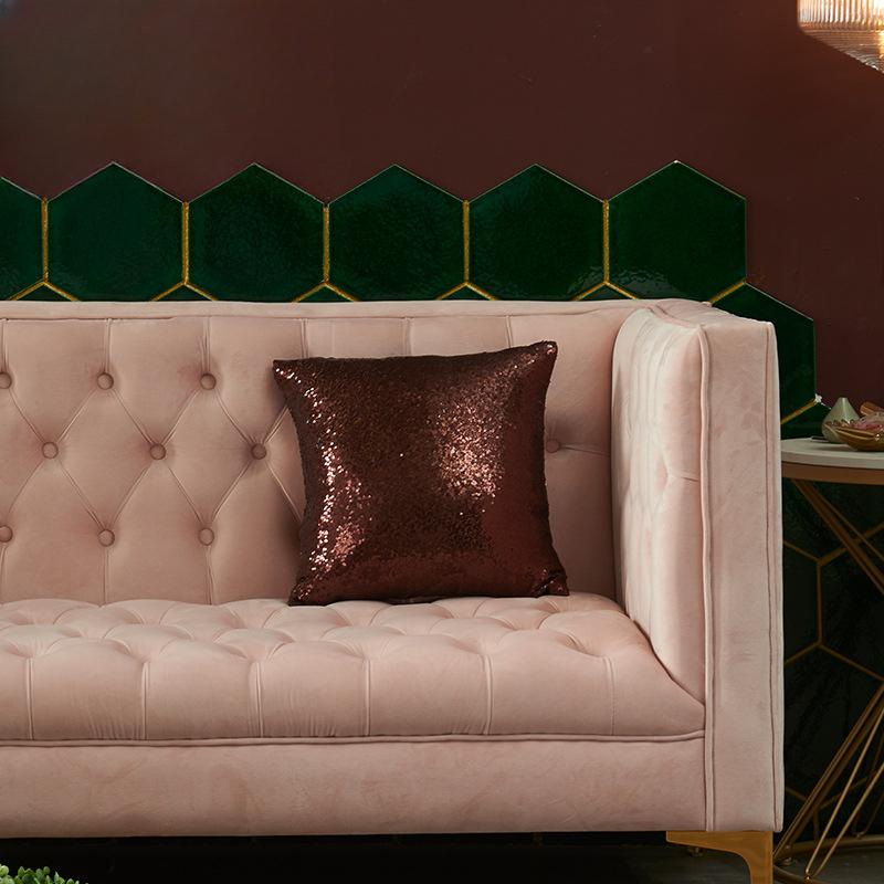 Gold Throw Pillow Covers Sequin Decorative Pillow Cases for Couch, Bed, Living Room, Christmas Sequins Cushion Pillow Cover