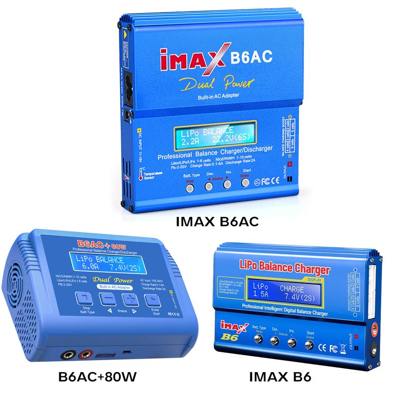 HTRC iMAX B6 80W RC Charger for Lipo NiMh Li-ion Ni-Cd Battery Charger Discharger with 15V 6A Adapter IMAX B6 Balance Charger