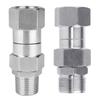 Аксессуар для мойки высокого давления 3/8'' NPT Наружная резьба/M22 14 мм Поворотное соединение Нержавеющая сталь Быстросъемный соединитель Антикоррозийный