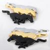 2PCS 7.5/11CM 3D Mustang Badge Running Horse Sticker For Ford Fiesta Focus Mondeo Kuga Edge Shelby GT Car Body Decoration Emblem