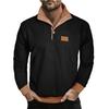 Men's Pullover Long Sleeved Stand Up Collar Sweatshirt Casual Collar Base Shirt