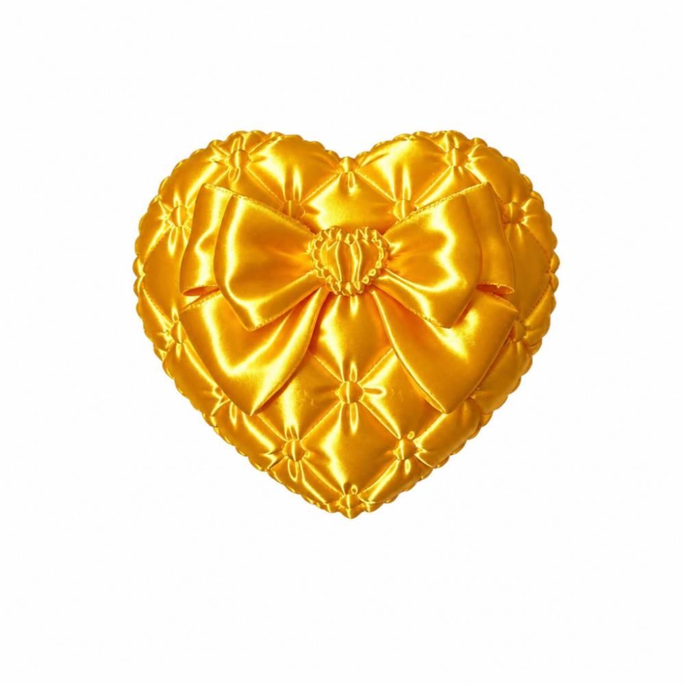 Silk Texture Heart-shaped Jewelry Box Small Size Storage Tray Vanity Table