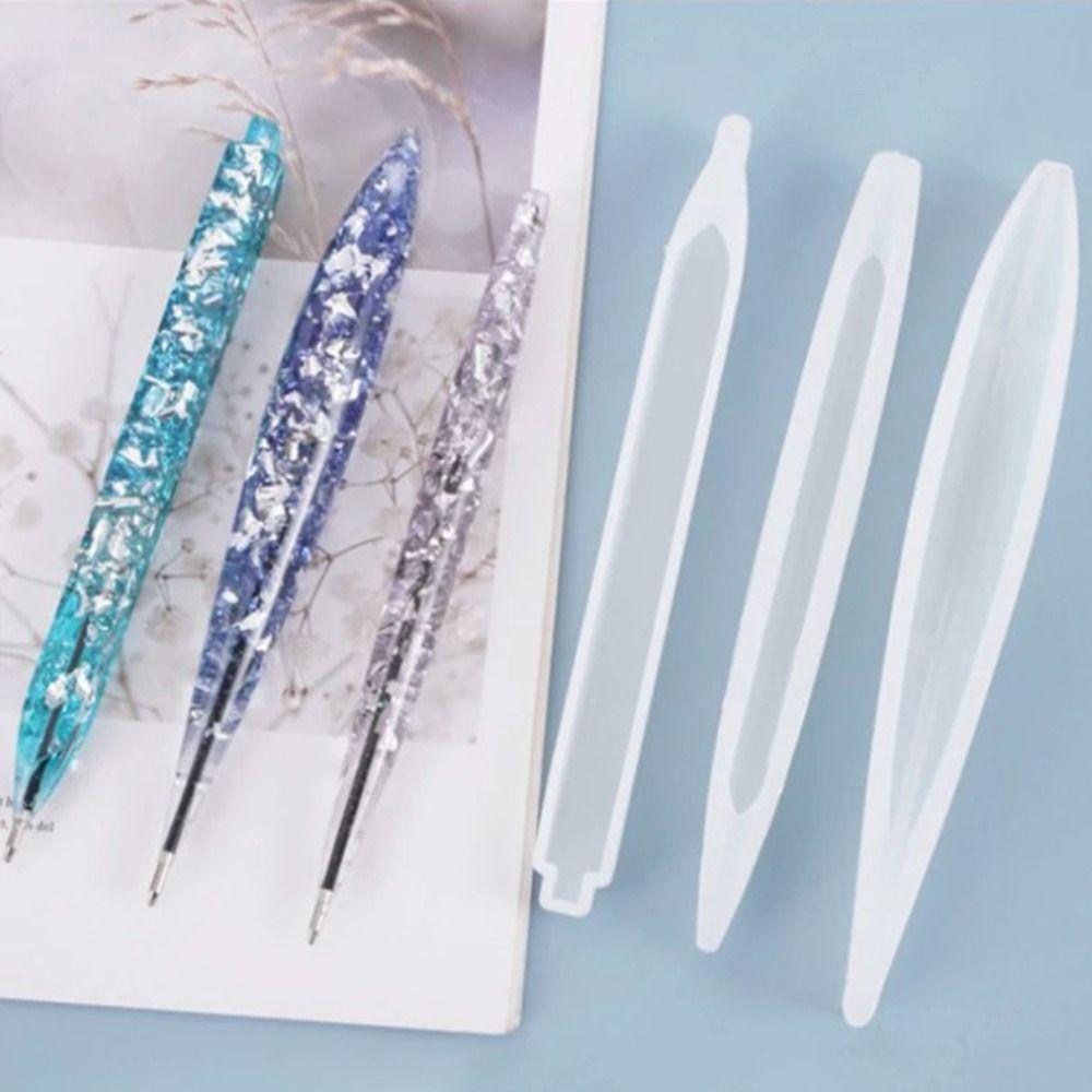 INS Style Pen Silicone Mould Transparent DIY Craft Gifts Soft DIY Ballpoint Pen Mold Making Tools