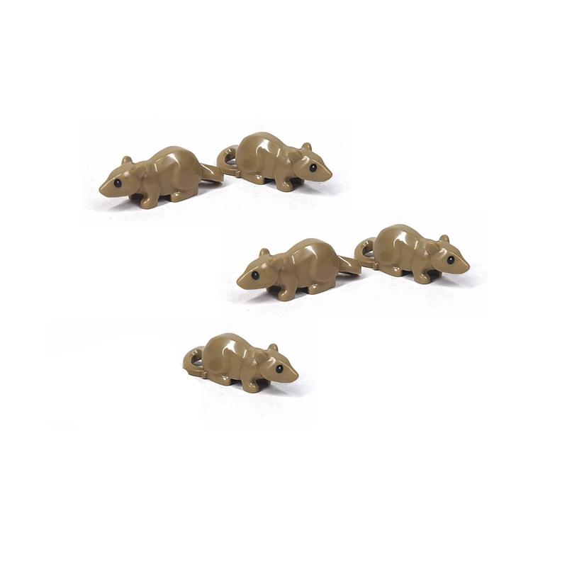 5PCS/Set Animals Cute Cat Pig Snake Figures DIY Building Blocks Toys for Children Gifts Toy Colorful Animal 38801 13786 1410pb01