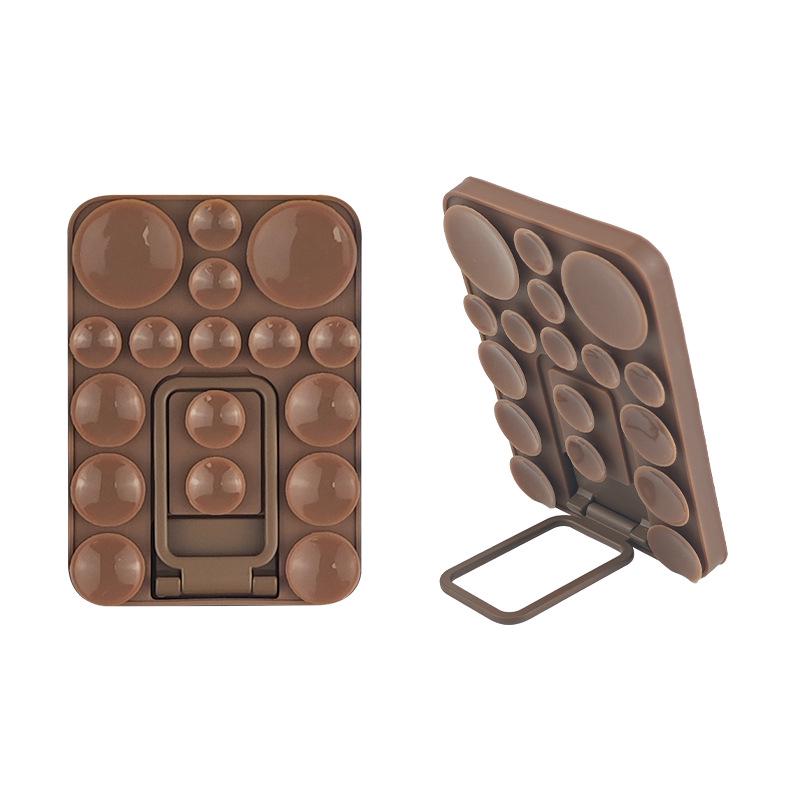 Universal Silicone Phone Holder: Suction Cup, Self-Adhesive, Folding Design