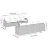 VidaXL Salon de Jardin avec Coussins 9 pcs, Canapés de Terrasse, Ensemble de Meubles de Patio, Mobilier d'Extérieur, Noir 3218735