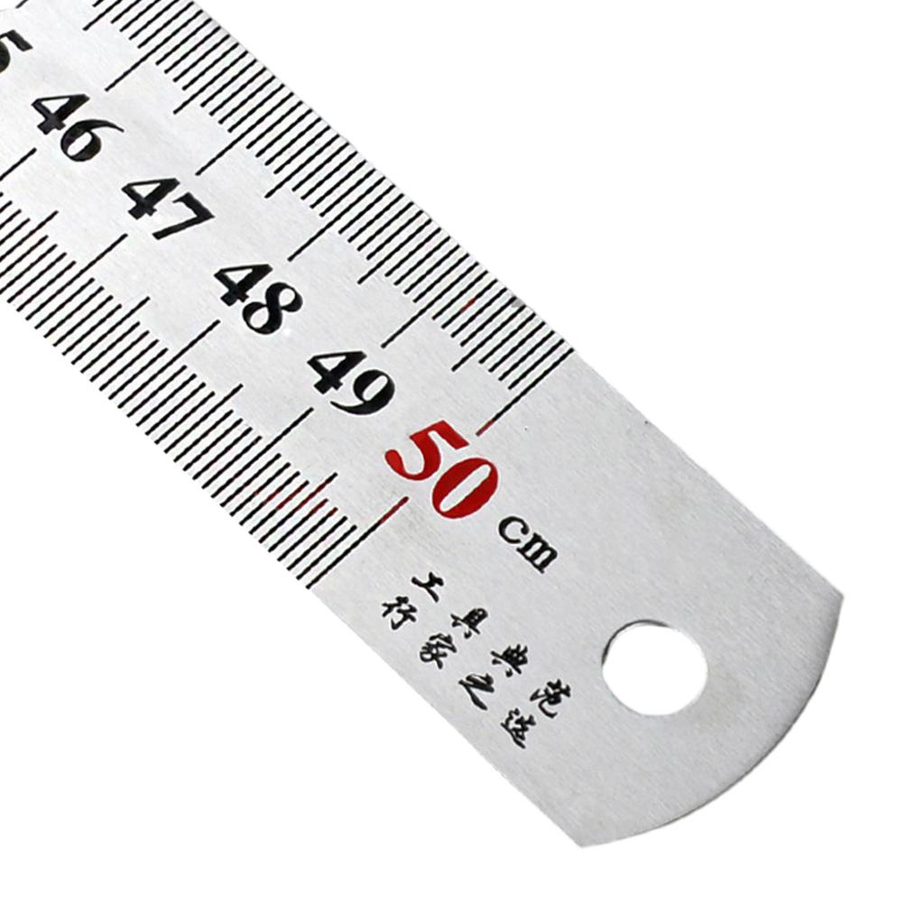 Stainless Steel Ruler Metal Measuring and Cutting Ruler Office Ruler Metal Ruler Office Learning Drawing Measuring Tool