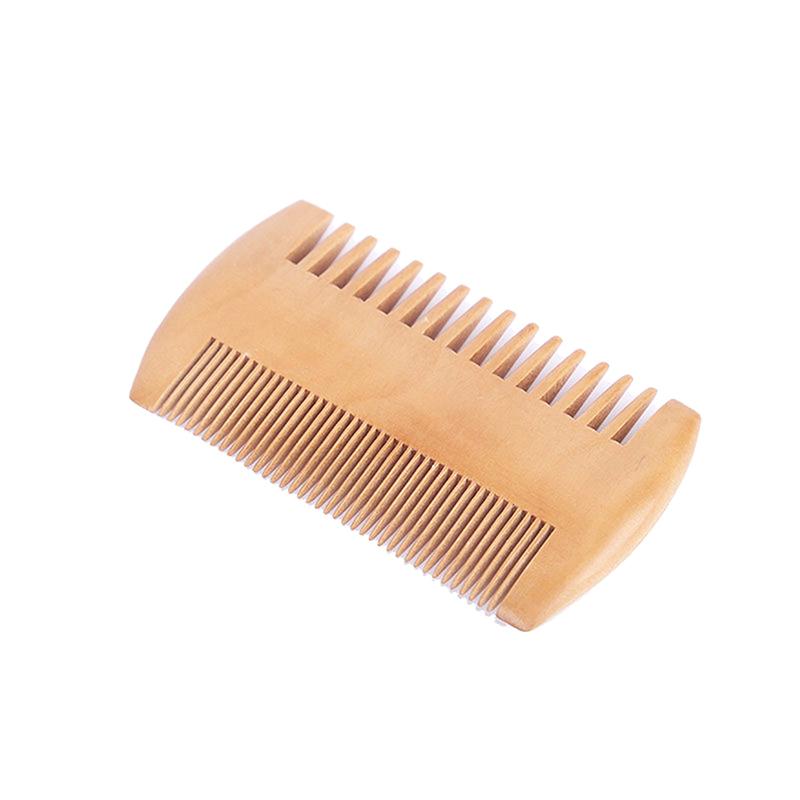 Natural Wood Hair Brush Beard Comb Anti-Static Double-Sided Mustache Pocket Comb Brushing Hair Care Tools For Men Gift
