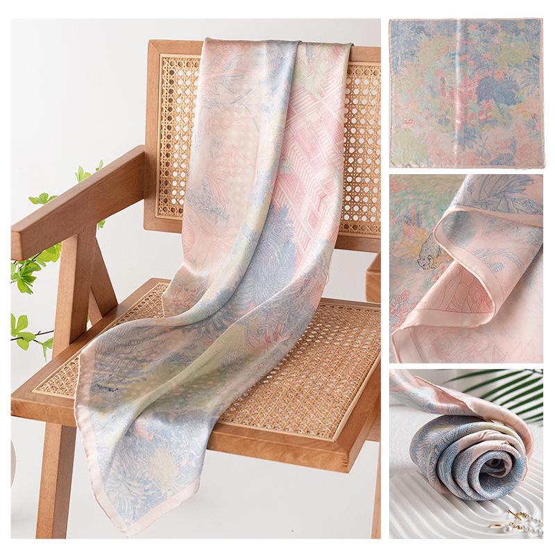 Mother's Day Silk Scarf Gift Set: 100% Mulberry Silk Square Shawl