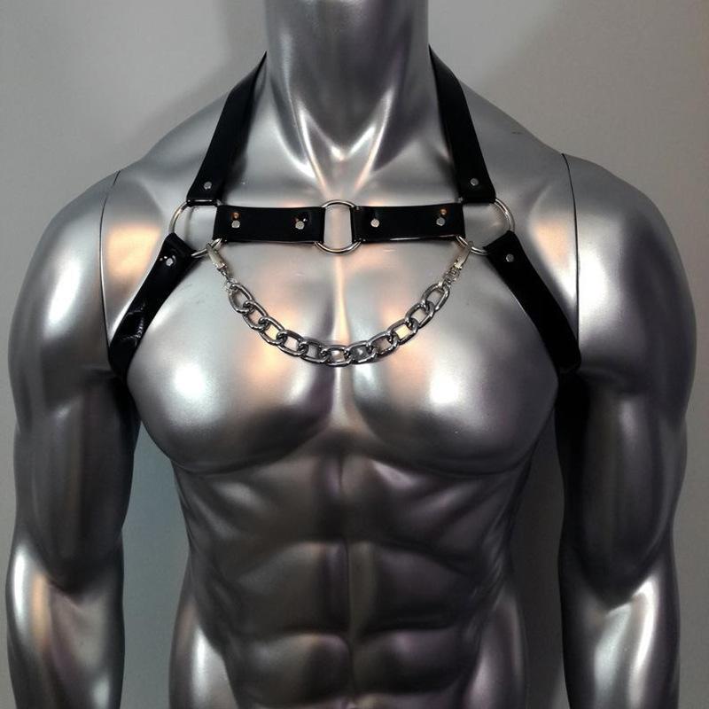 Sex Shoulder Strap Male Bondage Strap Pu Body Chain Sm Bundle Chest Strap Alternative Belt Harness Men