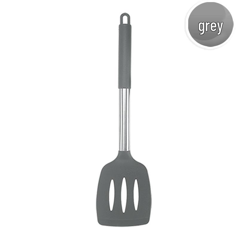 Черный набор кухонных принадлежностей из нержавеющей стали и с силиконовыми ручками, 15 предметов, с ведром для хранения