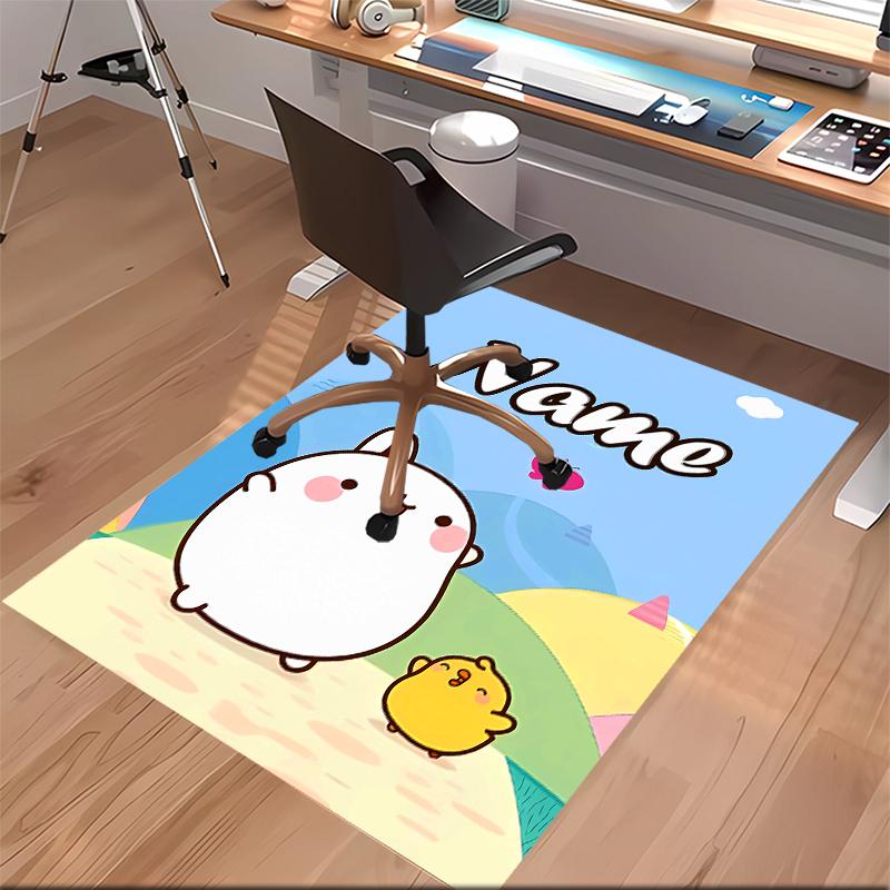 Custom personalization Molang Print Area Rug - Soft, Washable Non-Slip Indoor Mat,Living Room,Home&Office Decorative Rug