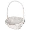 Thickly woven wicker basket, gift basket, white, large,