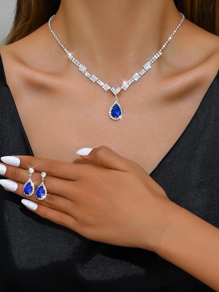 Элегантный комплект свадебных украшений: Серьги, Ожерелье и Браслет с Различными Вариантами