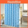 Printing Blue Mediterranean Shower Curtain With Hooks Bathroom Waterproof