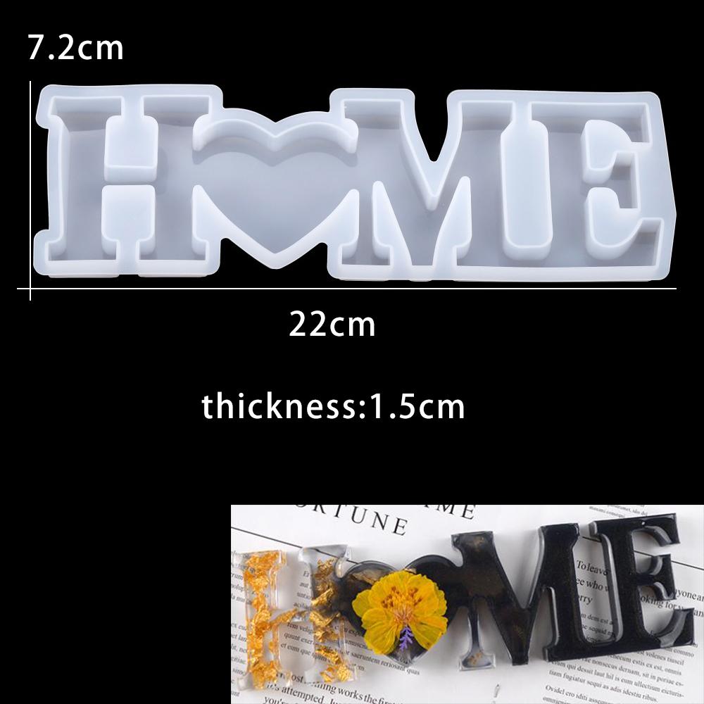 Силиконовая форма с буквами 'Home Love' для эпоксидной смолы, формы для литья DIY-поделок из смолы, инструмент для изготовления украшений, домашний декор