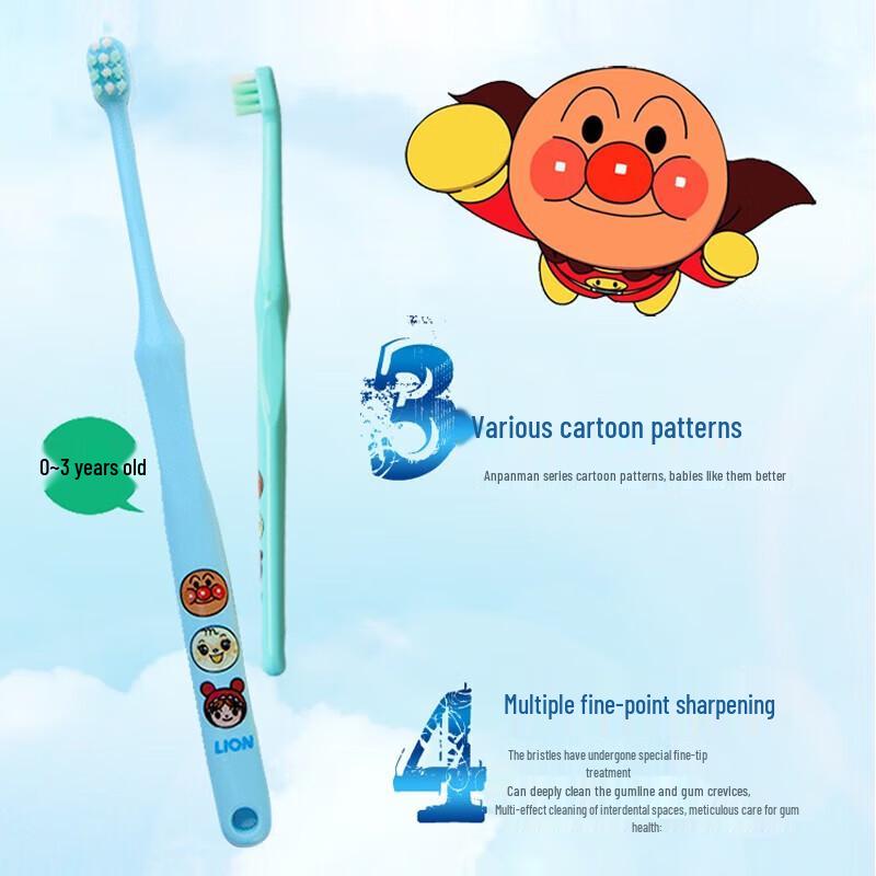 Lion Мягкая зубная щетка Anpanman для малышей (0-3 года)