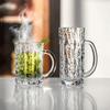 Стеклянная чашка Большая емкость Кофейные чашки Пивная чашка с ручкой Прозрачная кружка для сока и воды Чайная чашка для вечеринки Бар Стеклянная посуда Кухонные гаджеты