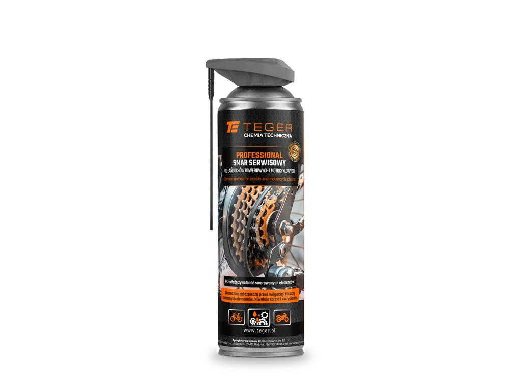 PROFESSIONAL service lubricant for bicycle and motorcycle chains with EVO applicator, 500ml, Teger