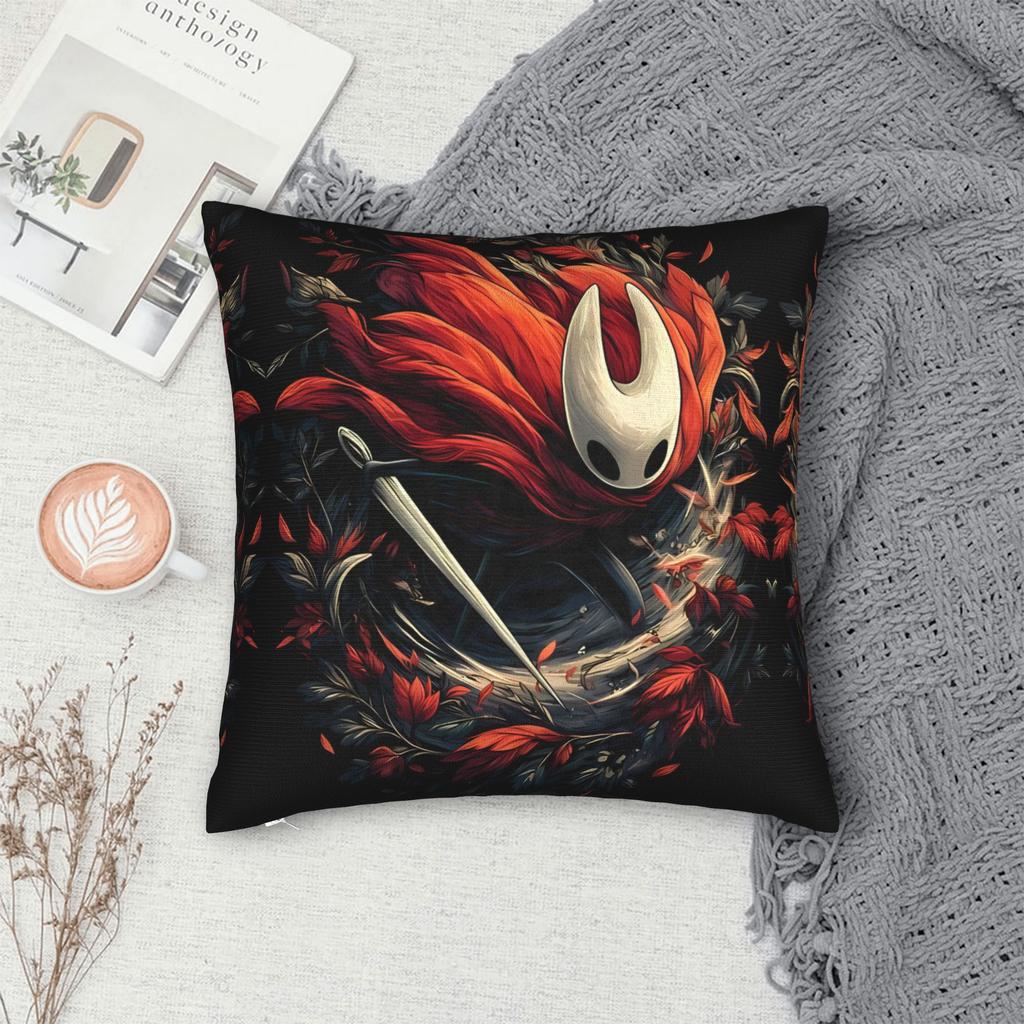1 шт. Наволочка для подушки с принтом Hollow Knight Silksong Hornet, 2D двусторонняя, мягкий полиэстер, чехол для подушки для дома, дивана, спальни, Ca