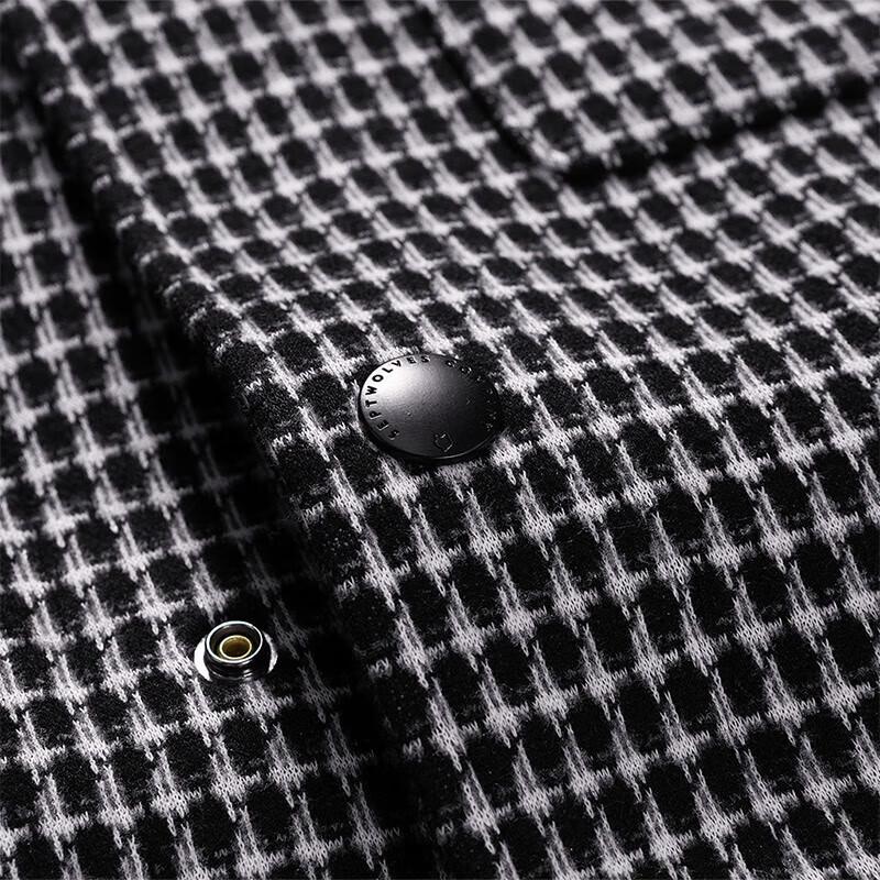SEPTWOLVES Мужской пиджак в клетку из смесовой шерсти в стиле business casual