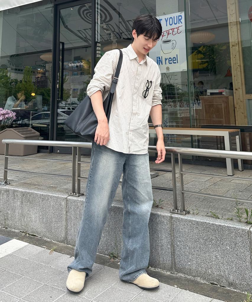 MINDBRIDGE [On] Striped Oversized Shirt - 3 Colors