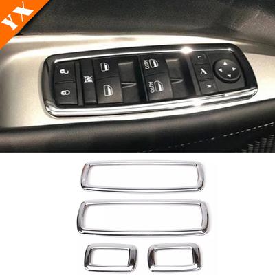 4 шт. для Dodge Travel Fiat Freemont 2013-2016 ABS хромированный автомобильный подлокотник двери, окна, стекло, кнопка подъема, рамка, крышка