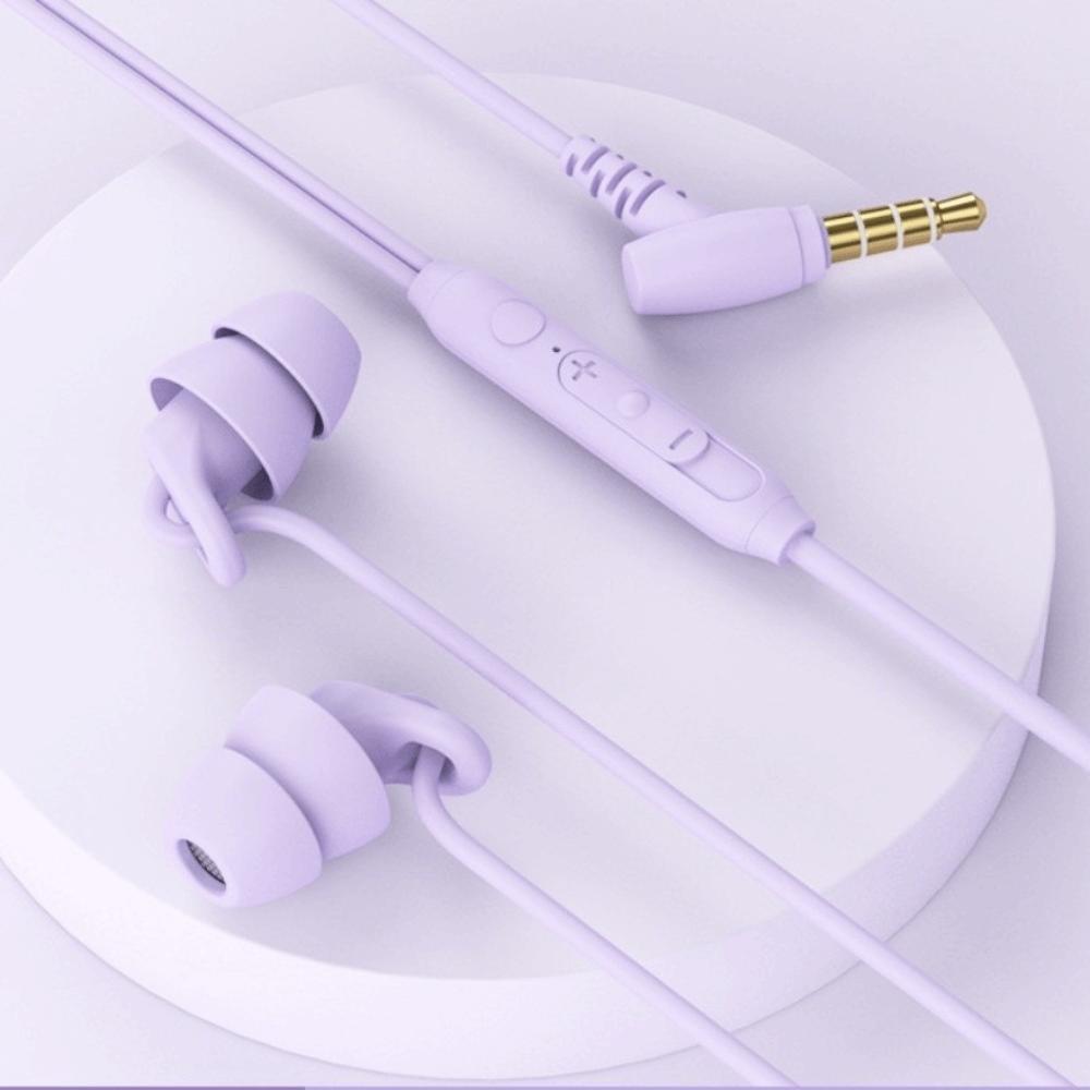 Soft Silicone Wired Headphones Noise Canceling Headset with Mic Wired Headset Earphones in-Ear Use