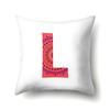 Polyester Pillowcase Home Geometric Striped Print Pillowcase 26 English Letter Cushion Cover