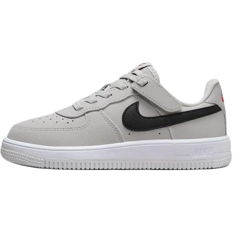 Nike Force 1 Low LV8 EasyOn Противоскользящие Износостойкие Низкие Детские Скейтбордические Кроссовки Серый/Белый/Черный Детские Кроссовки FZ1010-001