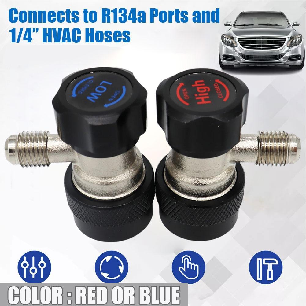 For R134aR1234yf Adjustable Quick Connector Refrigerant Fluoride Connector Tool Car Air Conditioner 134a Coupler Adapter