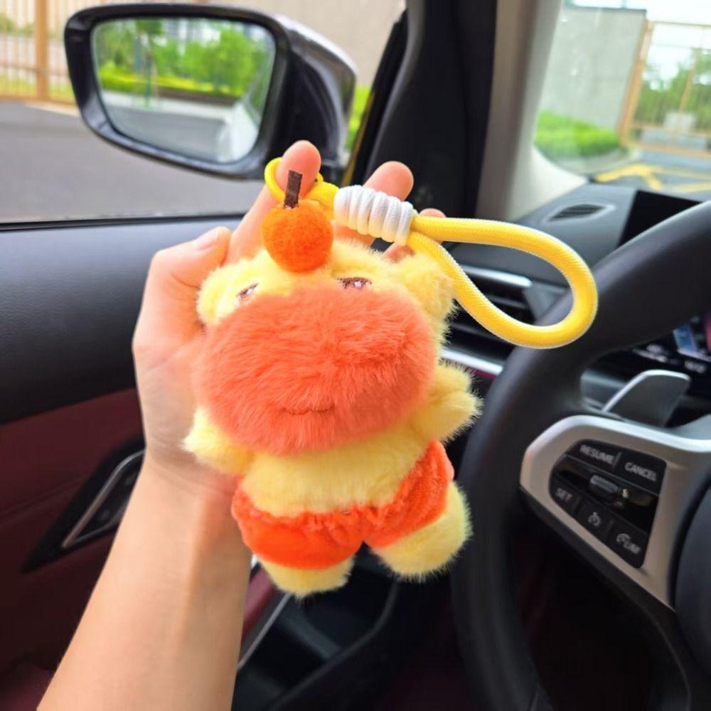 Cartoon Capybara Lulu Plush Keychain Cute Stuffed Animal Key Ring  Bag Charm