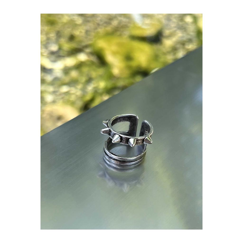 Поводок для собаки с шипами, регулируемое посеребренное кольцо в стиле модели