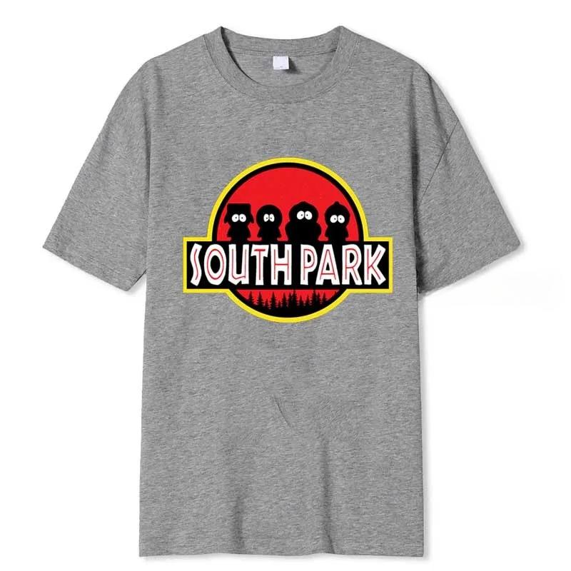 Футболка South Park Летние Топы Одежда с Аниме Прикольные Костюмы Мужские Футболки с Принтами Аниме Повседневные и Модные Ежедневные Наряды