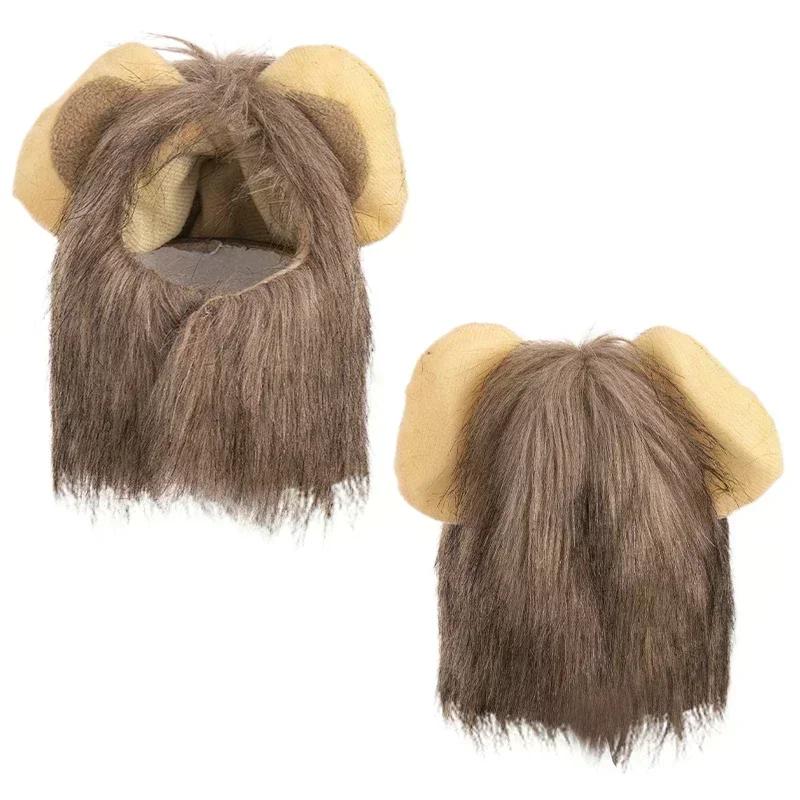 Adorable Lion Mane Wig Hat for Cats & Puppies - Perfect for Halloween, Christmas, and Party Dress-Up Fun!