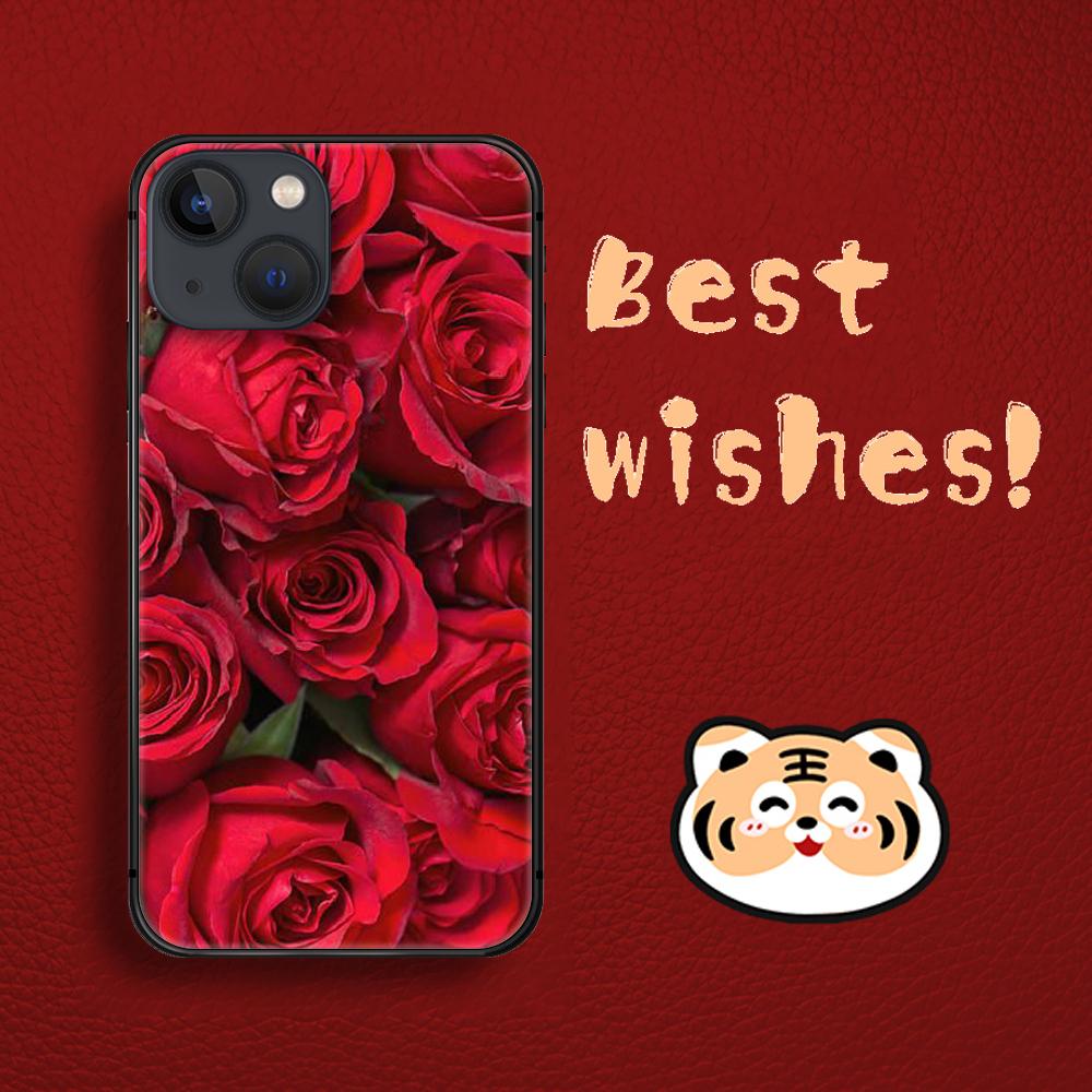 Красный чехол для телефона Rose Fashion Art для iPhone Samsung Galaxy Redmi Xiaomi Note S A 16 15 14 13 12 11 20 21 22 23 53 54 Pro Plus Ultra Силиконовый чехол