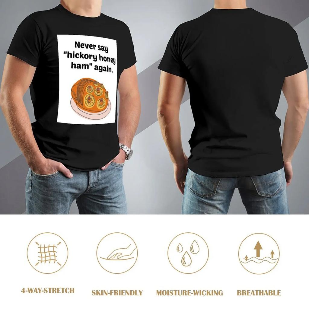 Футболка Never Say Hickory Honey Ham Again Корейские модные рубашки Футболки с рисунком Футболки с рисунком Футболки с рисунком Футболка с рисунком Мужская футболка
