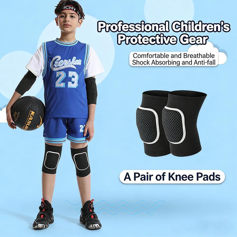 Anti Collision Knee Pads Thickened Sponge Elastic Volleyball Basketball Knee Protector Children Breathable Tennis Knee Covers