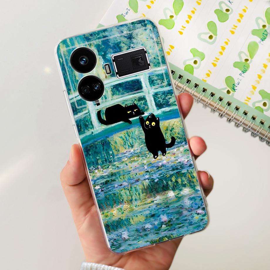 Для Realme GT5 240 Вт / GT3 / GT Neo 3 / GT Neo 5 Чехол Милый Мультяшный Роскошный Мягкий Силикон Прозрачный Чехол для Телефона Задняя Крышка Capas