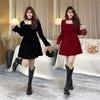 2025 Spring Korean Trend Square Neck Slimming Casual Plus Size Dress for Women