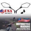 2 шт. Мотоциклетные боковые зеркала заднего вида x2 Бесплатное крепление на руль 78" для квадроцикла