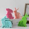 Easter Flat Relief Flower Rabbit Silicone Candle Mold 3D Embossed Daisy Bunny Soap Crystal Making Tool Animal Chocolate Ice Tray