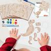 1 набор деревянного пазла-динозавра, игрушка-конструктор с 5 фломастерами для раскрашивания