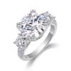 S925 Silver 5 Carat Moissanite Ring Group Ring