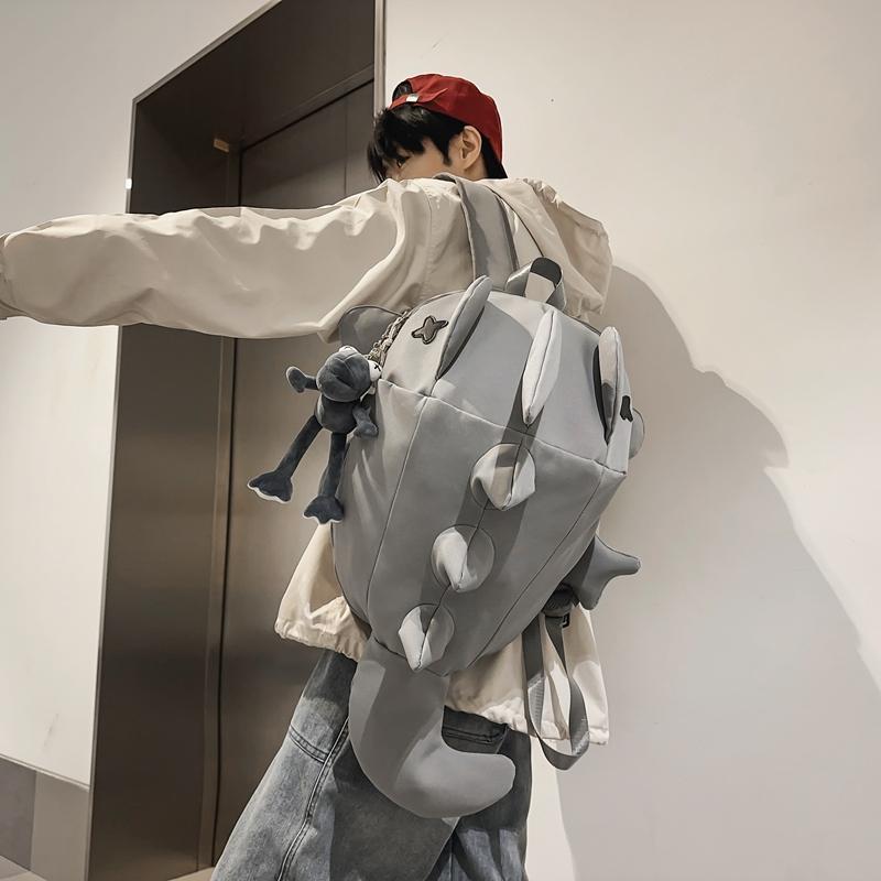 Мужской рюкзак с рисунком акулы для женщин, большой емкости, школьный рюкзак для школьников