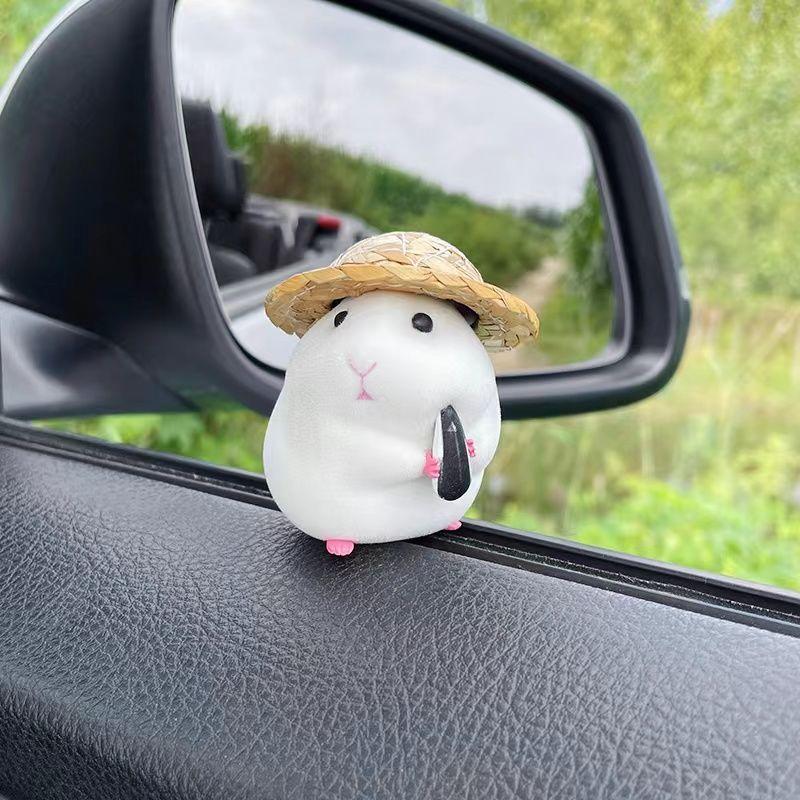 2023 Car Decoration Hamster Car Accessories New Console Cute Doll Car Interior Pendant Car Decoration Car Accessories